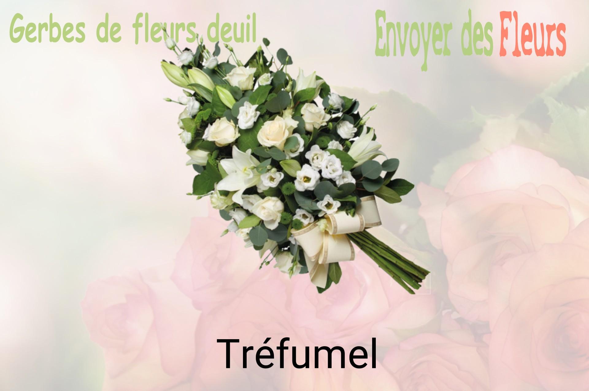 Gerbe de fleurs de deuil livrée à Tréfumel